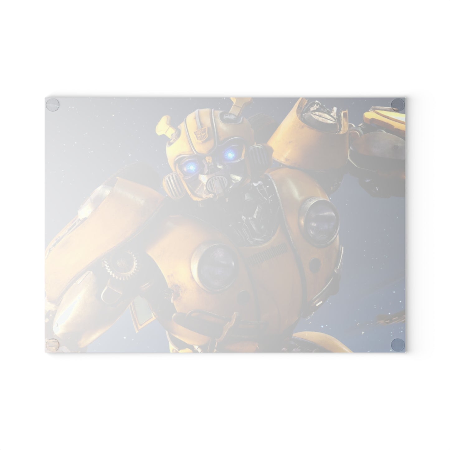 Bumblebee Transformer Glass Cutting Board – Sci‑Fi Kitchen Decor & Chopping Board