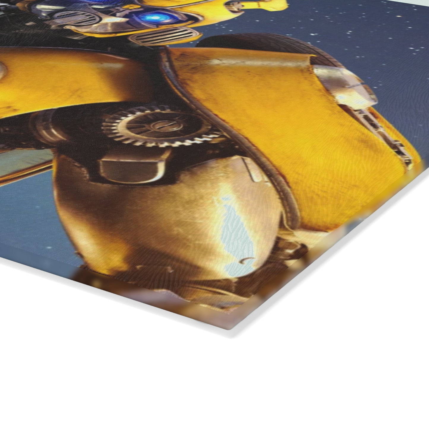 Bumblebee Transformer Glass Cutting Board – Sci‑Fi Kitchen Decor & Chopping Board