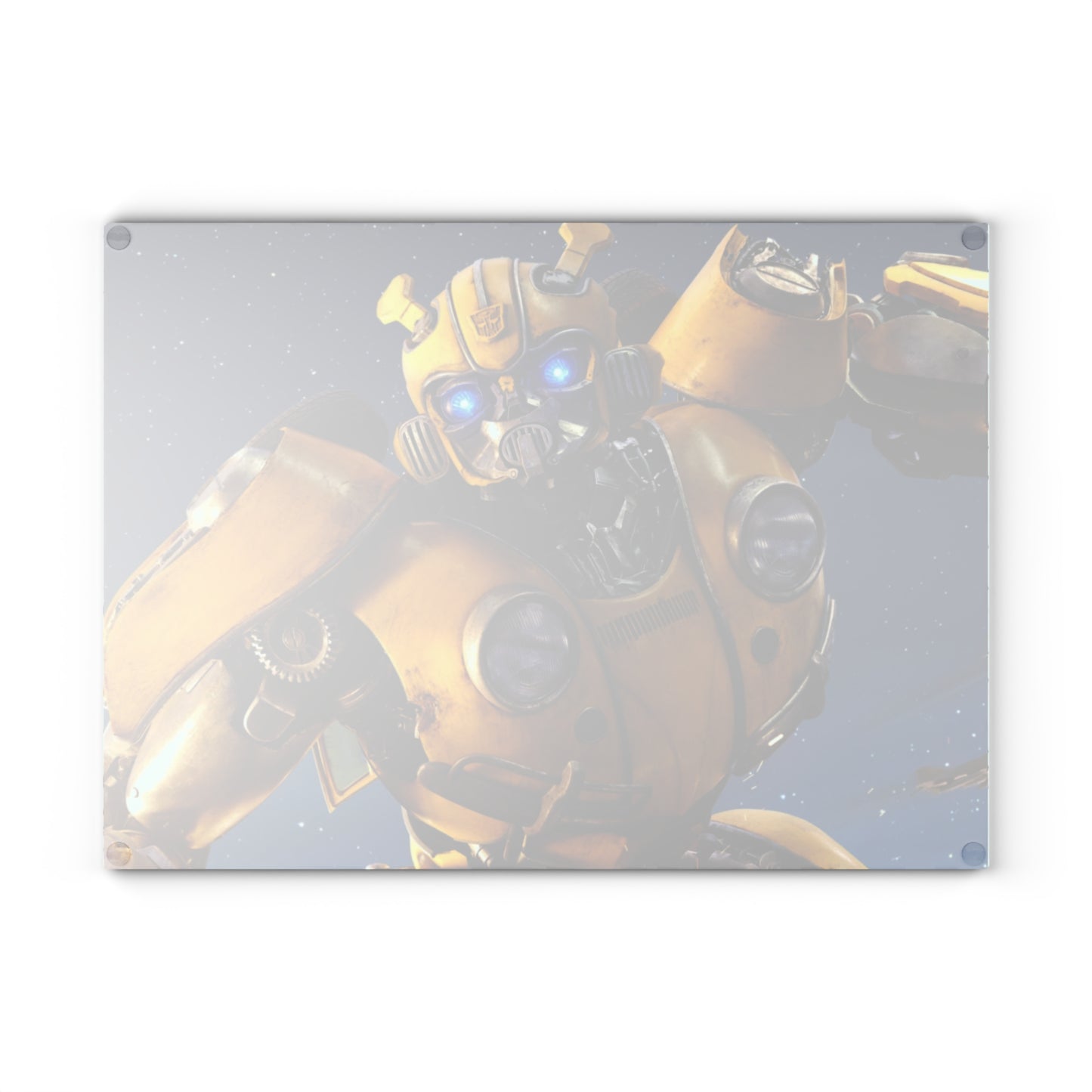 Bumblebee Transformer Glass Cutting Board – Sci‑Fi Kitchen Decor & Chopping Board