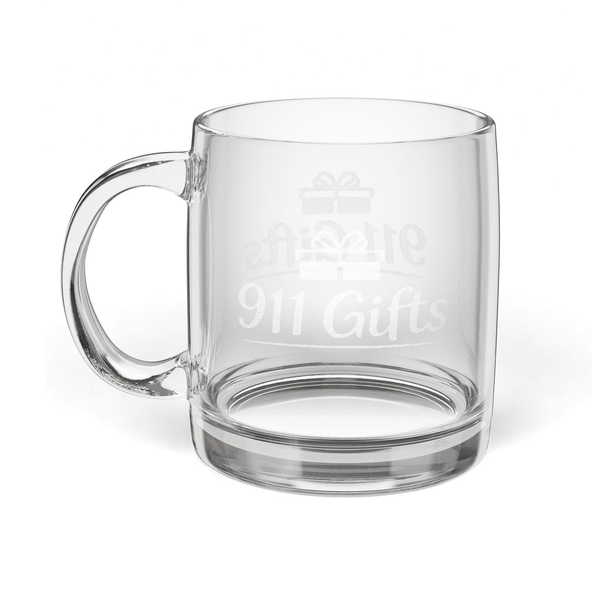 Engraved Glass Coffee Mug — 12.25 oz Personalized Gift Mug