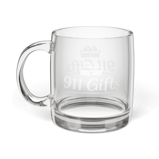 Engraved Glass Coffee Mug — 12.25 oz Personalized Gift Mug