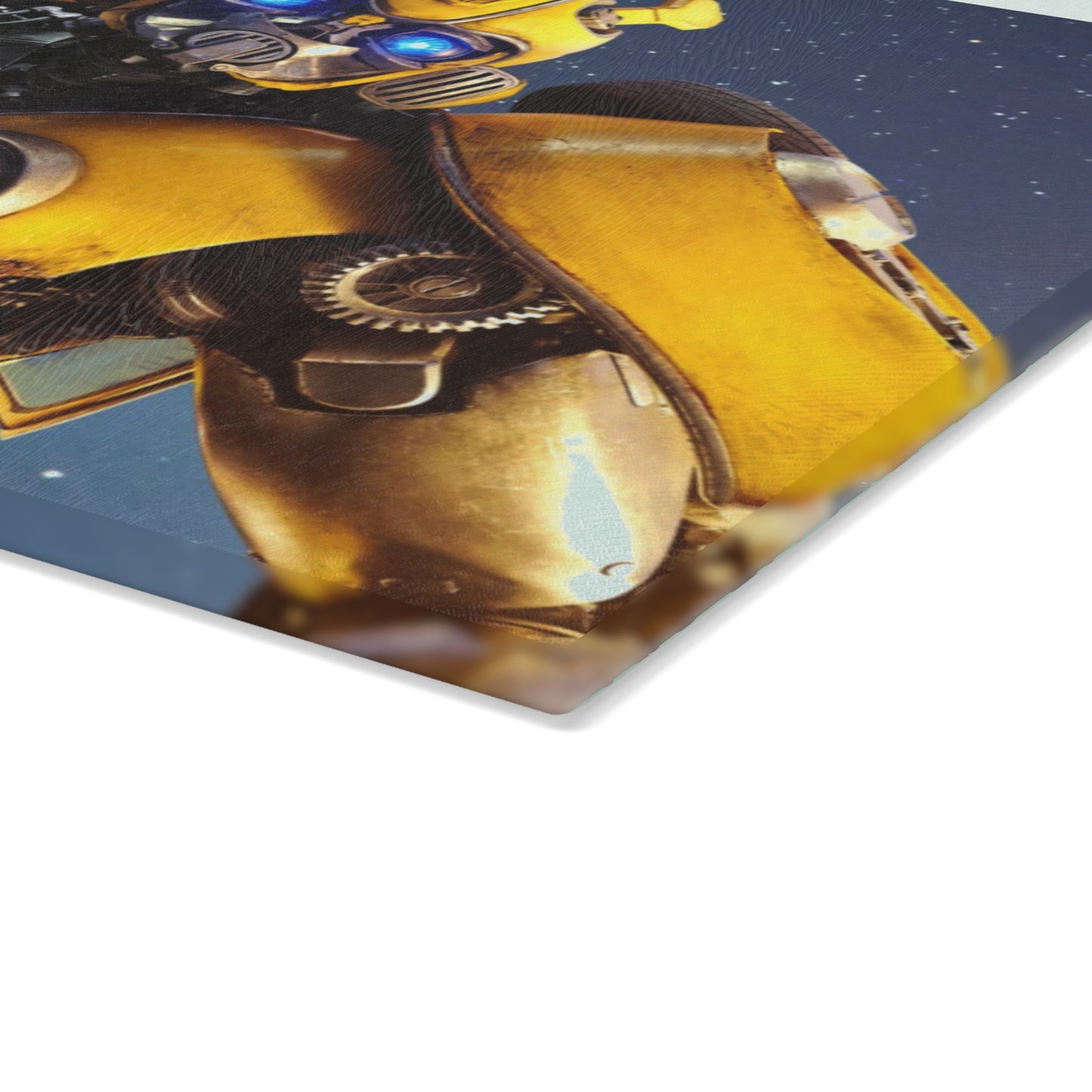 Bumblebee Transformer Glass Cutting Board – Sci‑Fi Kitchen Decor & Chopping Board